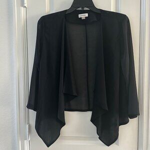 Calvin Klein Womens Sheer Black Cardigan Jacket XL